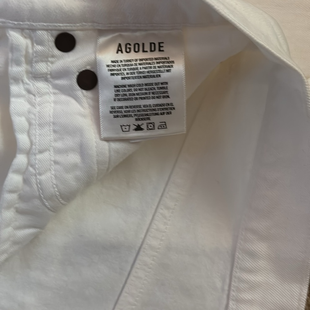 New NWOT Agolde Riley Crop White Jeans size 25 - Picture 4 of 5